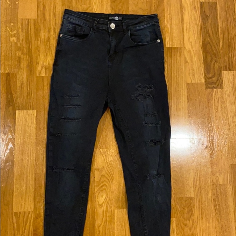 Black ripped jeans